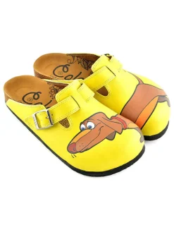 Calceo Clogs & Pantoletten^Clogs in Gelb/ Hellbraun