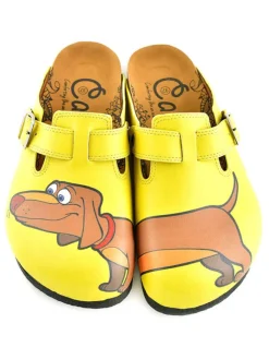Calceo Clogs & Pantoletten^Clogs in Gelb/ Hellbraun