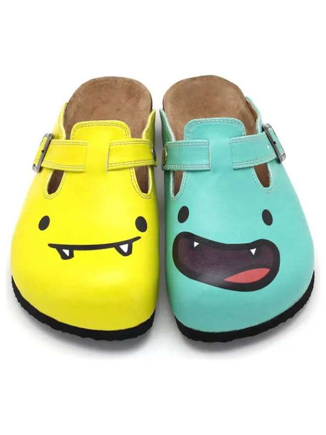 Clogs in Gelb/ Türkis>Calceo Online