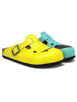 Clogs in Gelb/ Türkis>Calceo Online