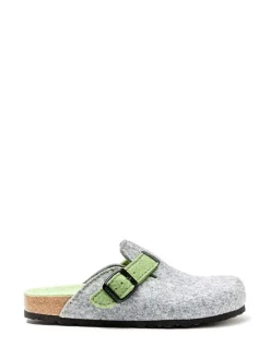 Clogs in Grau/ Grün>Mandel Hot