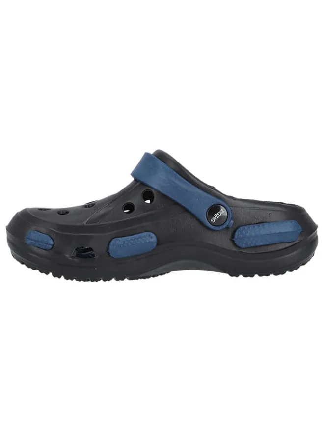 Clogs "Naike" in Schwarz/ Dunkelblau>Zigzag Clearance