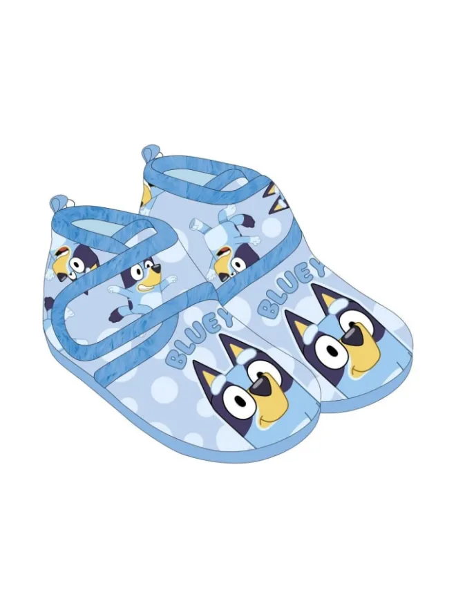 Bluey Hausschuhe^Dots Hausschuhe Kinder Pantoffeln rutschfest Blau