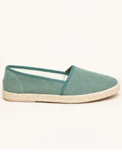 kitz-pichler Halbschuhe|Halbschuhe^Espadrilles "Camping Linen uni V" in Grün
