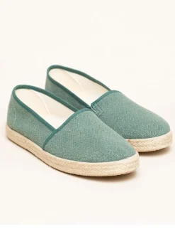 kitz-pichler Halbschuhe|Halbschuhe^Espadrilles "Camping Linen uni V" in Grün