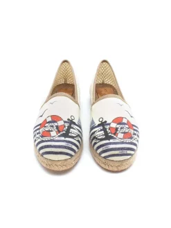 Espadrilles in Dunkelblau/ Creme>Calceo Discount