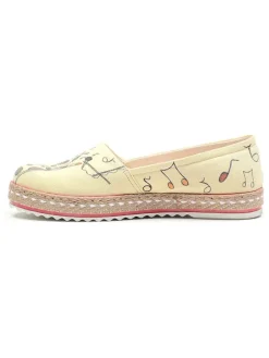 Goby Halbschuhe^Espadrilles in Hellgelb/ Bunt