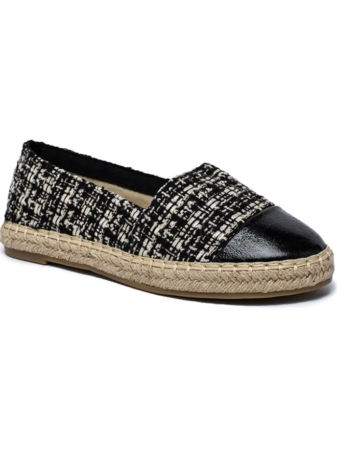 Foreverfolie Halbschuhe^Espadrilles in Schwarz