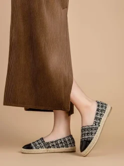 Foreverfolie Halbschuhe^Espadrilles in Schwarz
