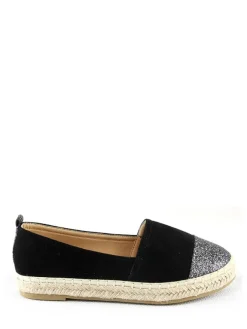 Foreverfolie Halbschuhe^Espadrilles in Schwarz