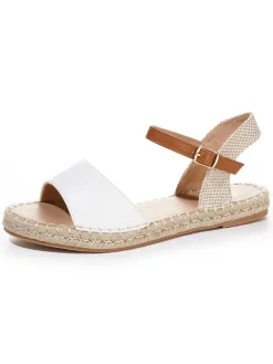 Espadrilles in Weiß/ Hellbraun>C'M Sale
