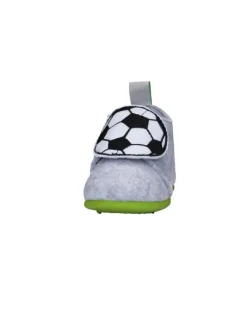 Playshoes Hausschuhe^Filz-Hausschuh Fußball in Grau