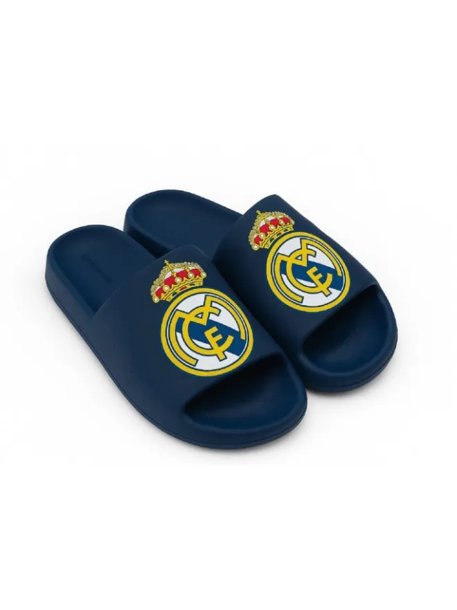 Fußball Badeschlappen Kinder Latschen Jungen Mädchen 28/29>Real Madrid
