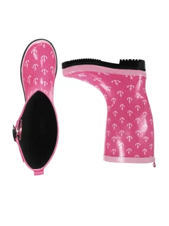Gummistiefel Anchor High in Pink mit weißen Ankern><noscript><img width=
