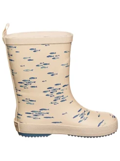 POM POM Gummistiefel^Gummistiefel "AOP" in Blau/ Beige