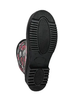 Gummistiefel Blossom Night Halbschaft in schwarz / weiß / rot><noscript><img width=