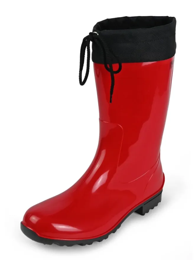 Regenliebe Gummistiefel^Gummistiefel de Fieselregen Langschaft in rot