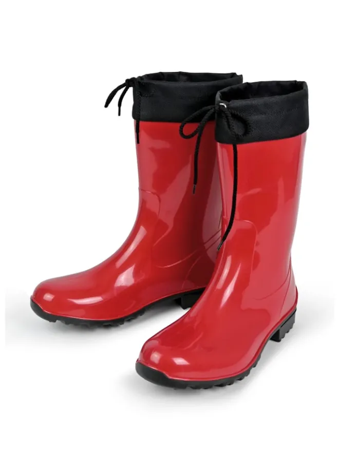 Regenliebe Gummistiefel^Gummistiefel de Fieselregen Langschaft in rot