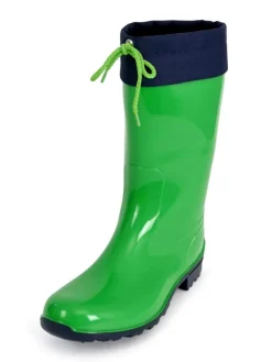 Regenliebe Gummistiefel^Gummistiefel de Fieselregen Langschaft in hellgrün/dunkelblau