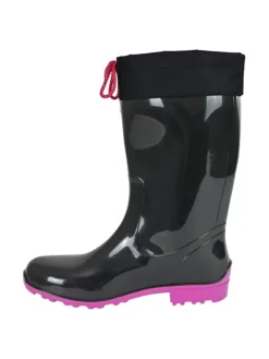 Gummistiefel de Fieselregen Langschaft in schwarz/fuchsia>Regenliebe Best