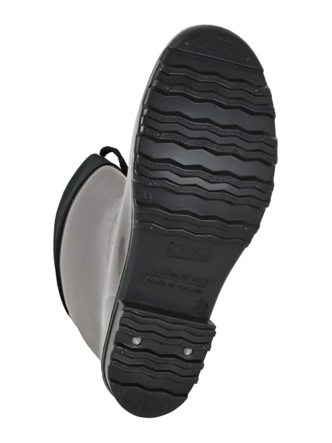 Gummistiefel de Fieselregen Langschaft in silbergrau/schwarz>Regenliebe Best
