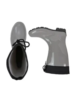 Gummistiefel de Fieselregen Langschaft in silbergrau/schwarz><noscript><img width=