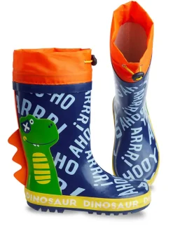 Denokids Gummistiefel^Gummistiefel "Dinosaur" in Dunkelblau