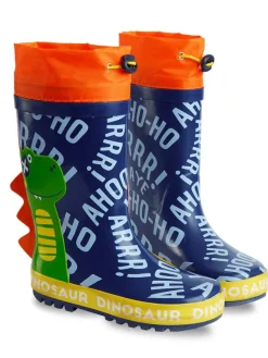 Denokids Gummistiefel^Gummistiefel "Dinosaur" in Dunkelblau