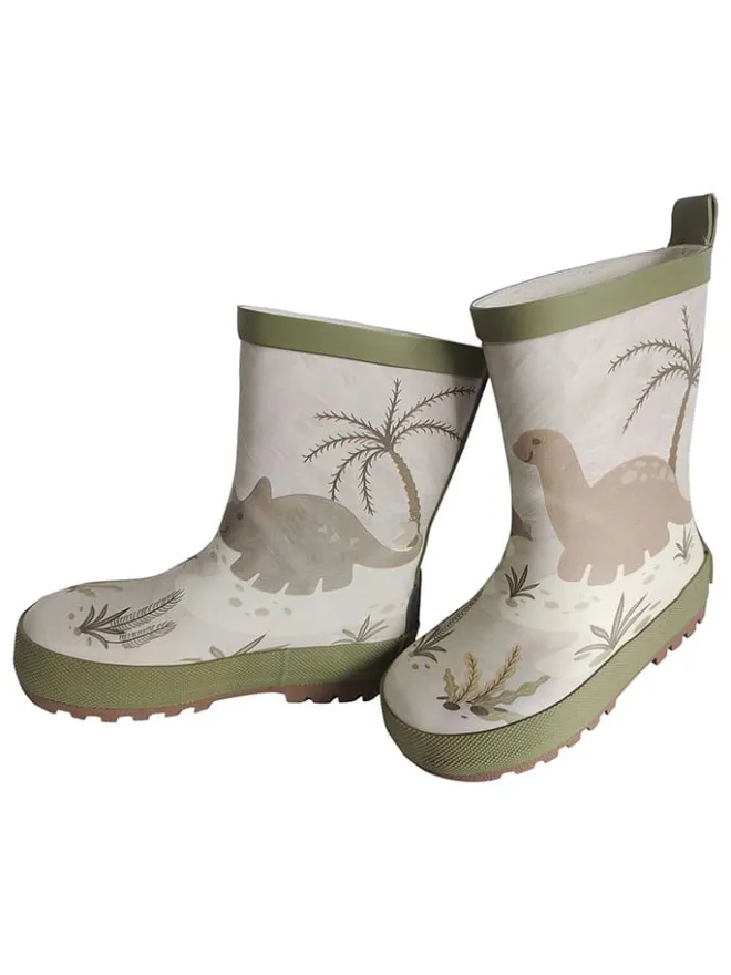 Gummistiefel "Dinosaurier" in Khaki/Beige>MaxiMo Online