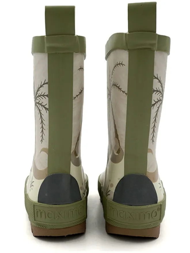 Gummistiefel "Dinosaurier" in Khaki/Beige>MaxiMo Online