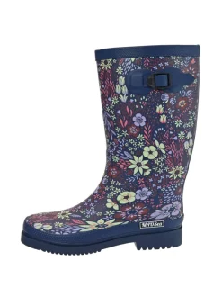 Gummistiefel Flower Langschaft in blau mit Blumenprint>MADSea Hot