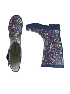 Gummistiefel Flower Langschaft in blau mit Blumenprint><noscript><img width=