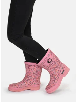 Regenliebe Gummistiefel^Gummistiefel Flowers Halbschaft in rosa
