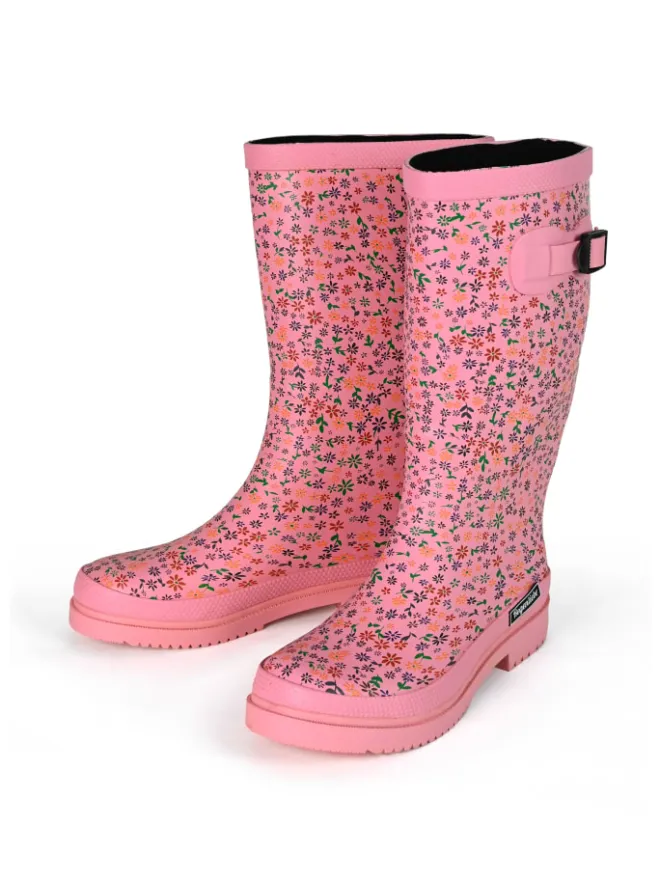 Gummistiefel Flowers High Langschaft in rosa>Regenliebe Best