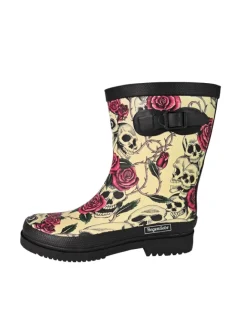 Regenliebe Gummistiefel^Gummistiefel Ghost Halbschaft in beige gemustert