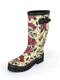 Regenliebe Gummistiefel^Gummistiefel Ghost Langschaft in beige gemustert