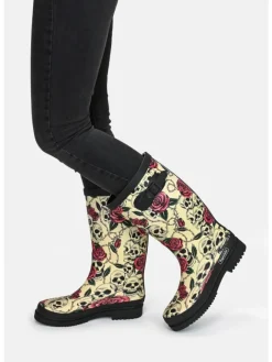 Regenliebe Gummistiefel^Gummistiefel Ghost Langschaft in beige gemustert