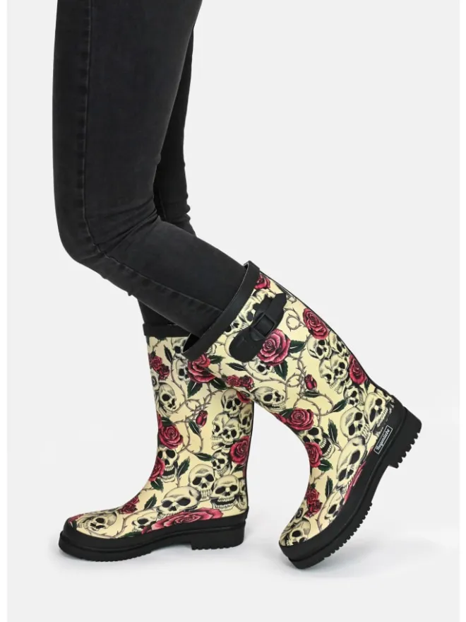 Regenliebe Gummistiefel^Gummistiefel Ghost Langschaft in beige gemustert