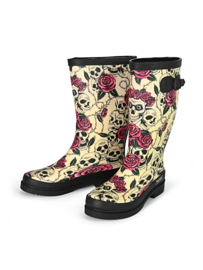 Regenliebe Gummistiefel^Gummistiefel Ghost Langschaft in beige gemustert