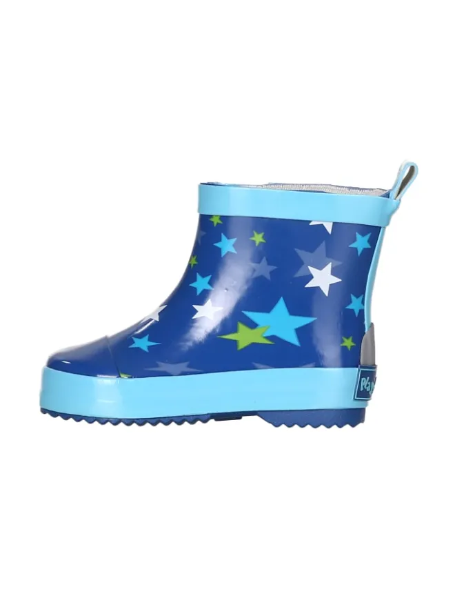Playshoes Gummistiefel|Gummistiefel^Gummistiefel Halbschaft Sterne in Blau