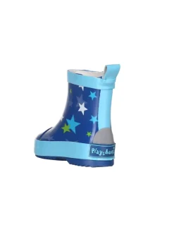 Playshoes Gummistiefel|Gummistiefel^Gummistiefel Halbschaft Sterne in Blau