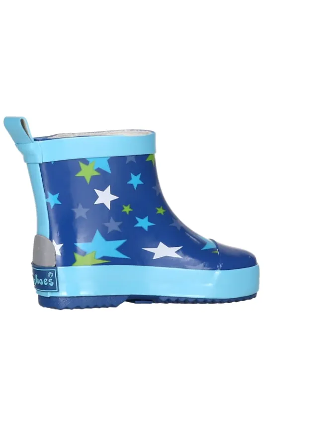 Playshoes Gummistiefel|Gummistiefel^Gummistiefel Halbschaft Sterne in Blau