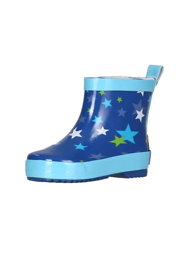 Playshoes Gummistiefel|Gummistiefel^Gummistiefel Halbschaft Sterne in Blau