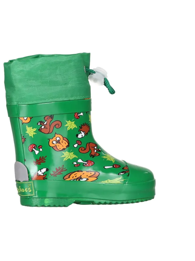 Playshoes Gummistiefel^Gummistiefel Halbschaft Waldtiere gefüttert in Grün