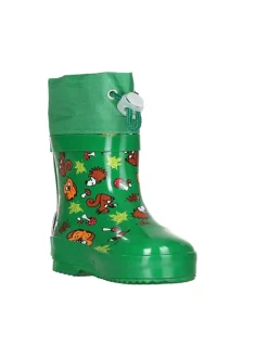 Playshoes Gummistiefel^Gummistiefel Halbschaft Waldtiere gefüttert in Grün