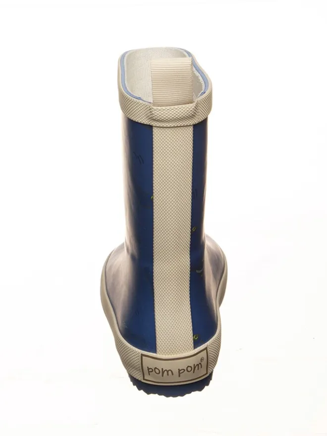 Gummistiefel in Blau/ Beige>POM POM Clearance