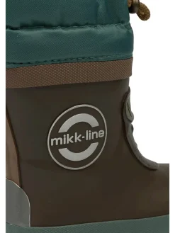 Gummistiefel in Dunkelbraun/ Petrol><noscript><img width=