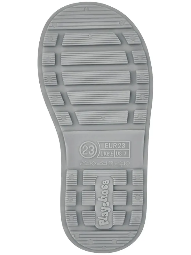 Gummistiefel in Grau/ Gelb>Playshoes Clearance