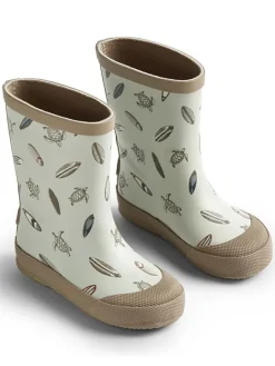 Gummistiefel in Hellblau/ Beige>Wheat Best
