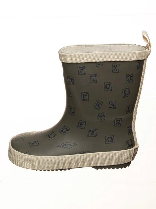 POM POM Gummistiefel^Gummistiefel in Khaki/ Beige